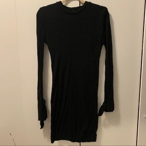 Boohoo black sweater dress